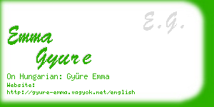 emma gyure business card