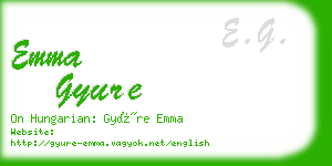 emma gyure business card